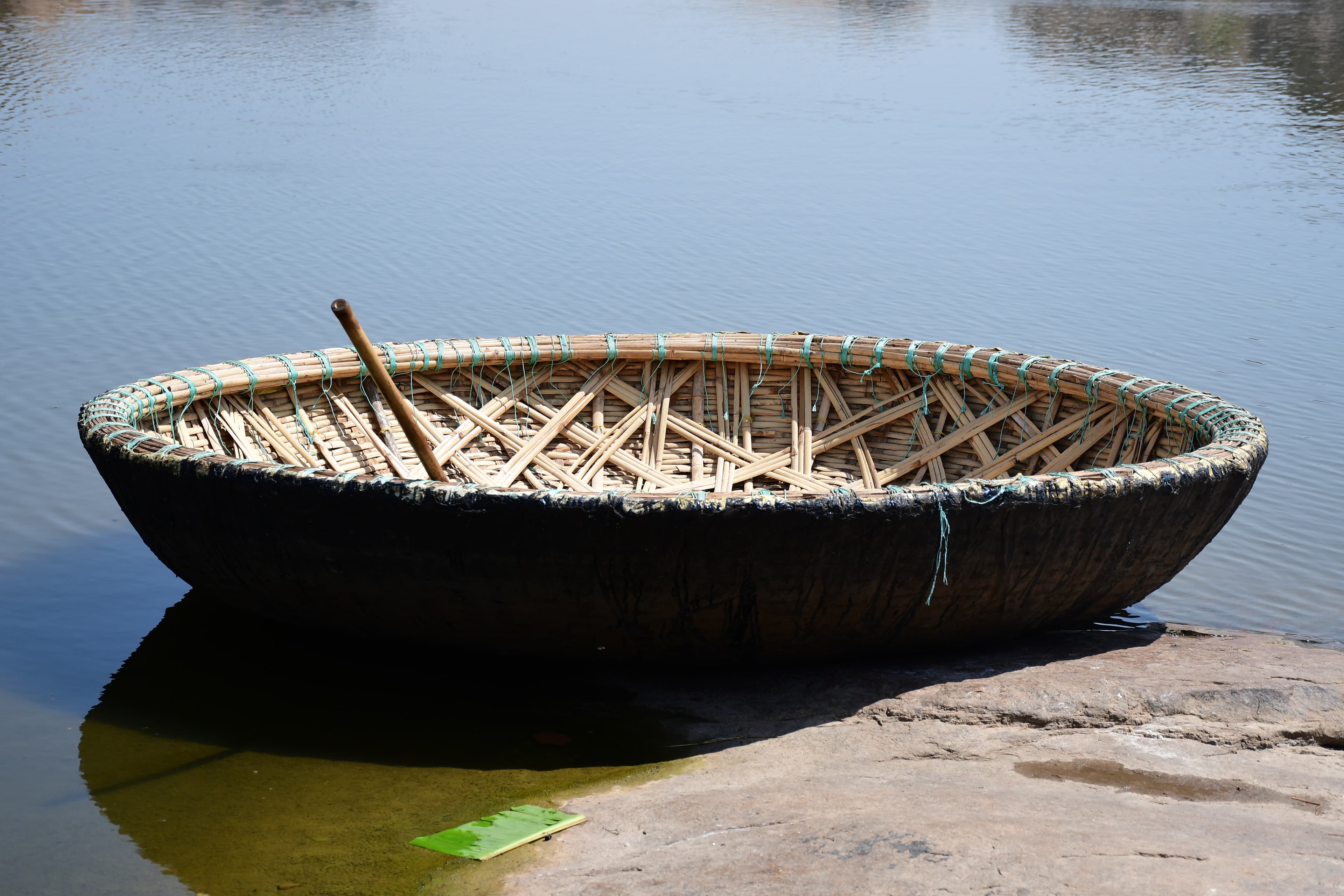 Coracle Resting by the Shore