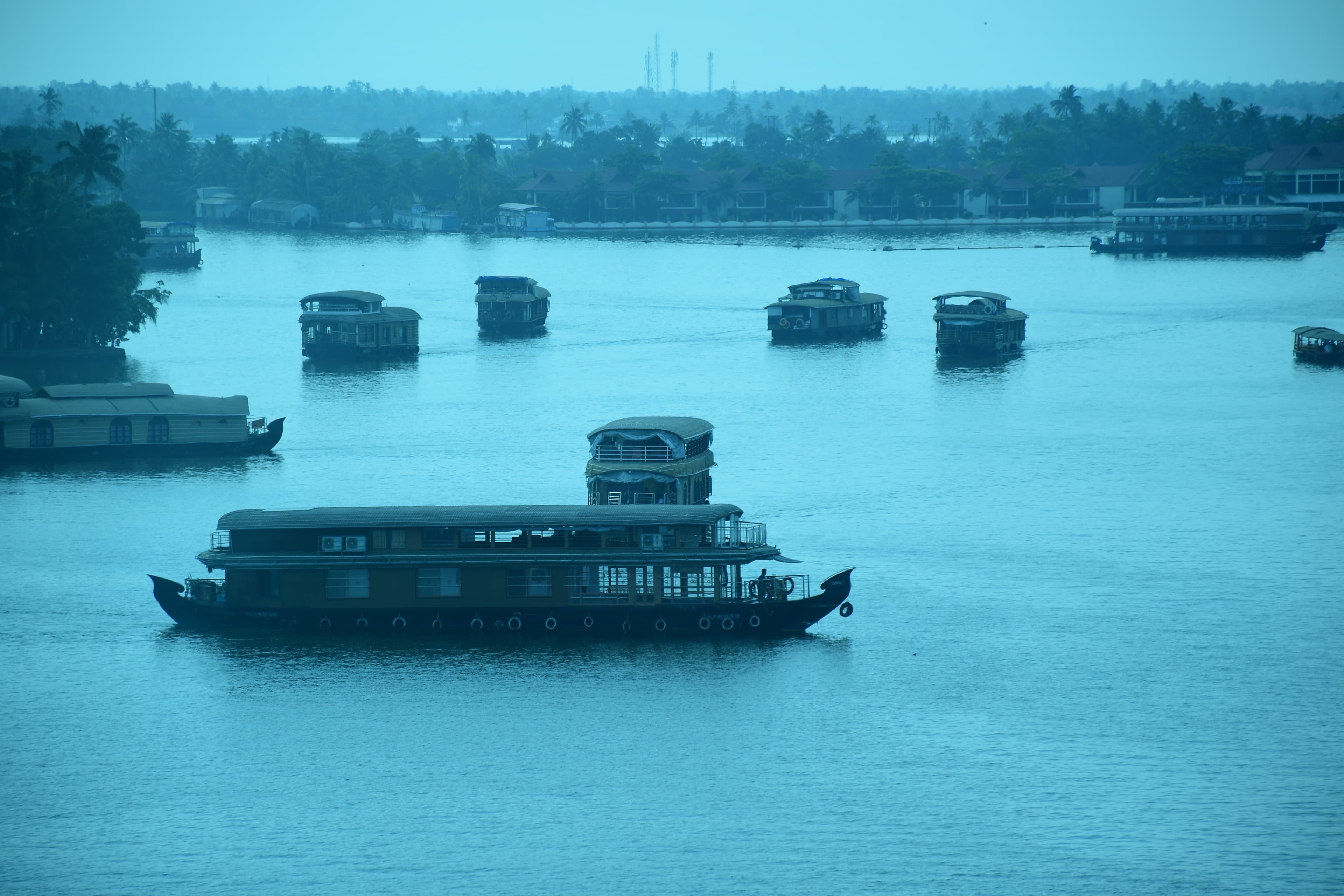 Houseboats on the Backwaters