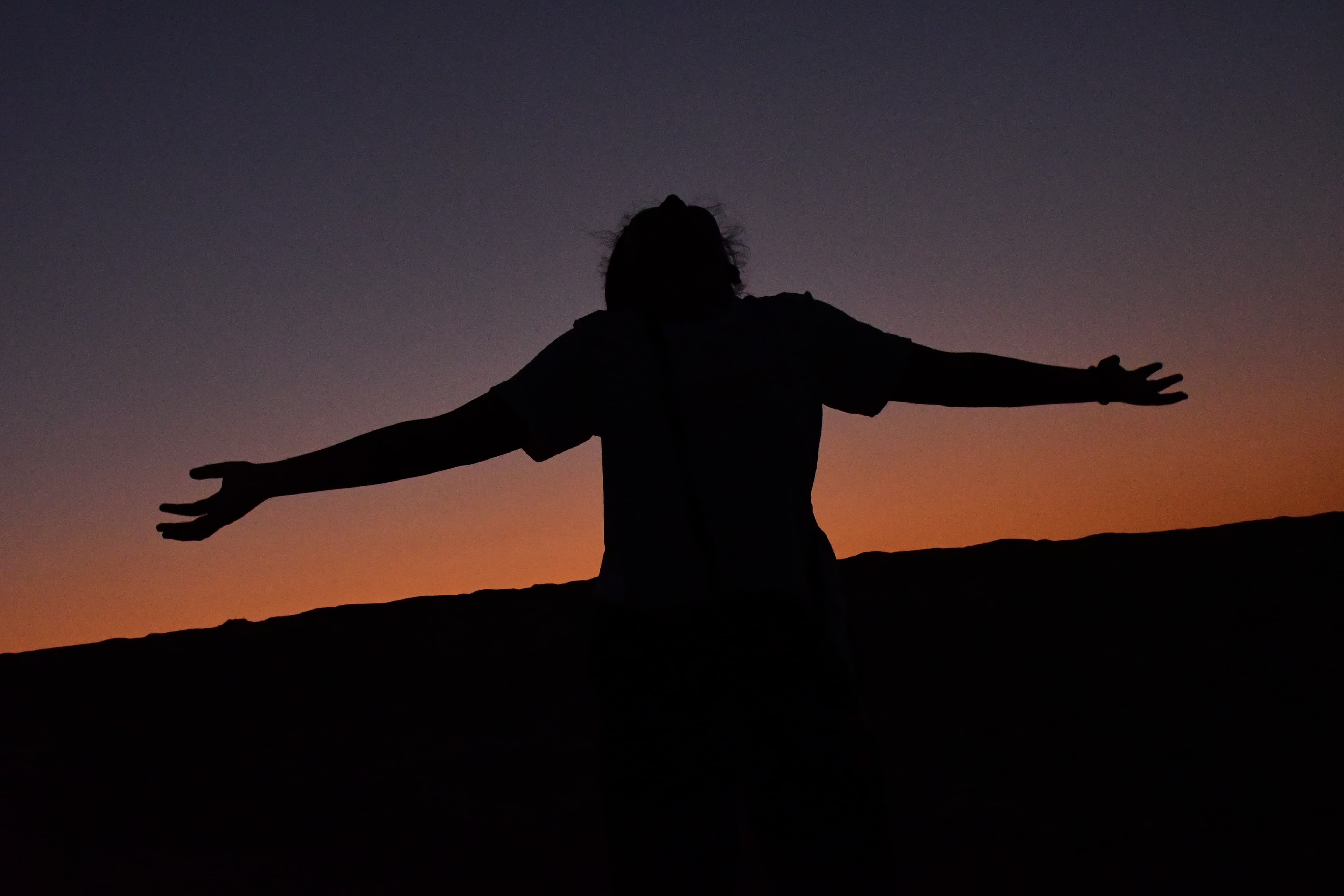 Twilight Silhouette by the Ridge